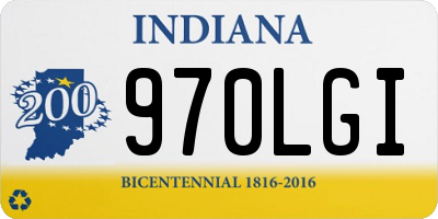 IN license plate 970LGI