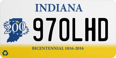 IN license plate 970LHD