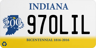 IN license plate 970LIL