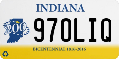 IN license plate 970LIQ
