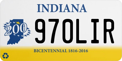 IN license plate 970LIR
