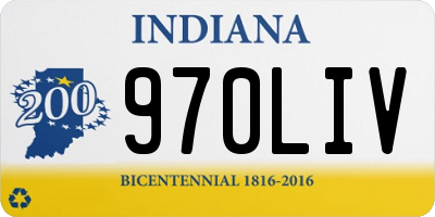 IN license plate 970LIV