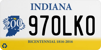 IN license plate 970LKO