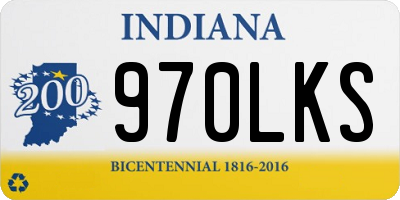 IN license plate 970LKS