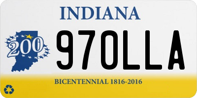 IN license plate 970LLA