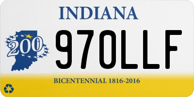 IN license plate 970LLF
