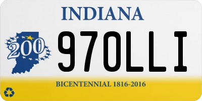 IN license plate 970LLI