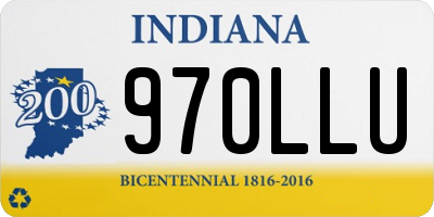 IN license plate 970LLU