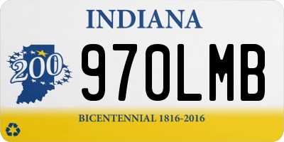 IN license plate 970LMB