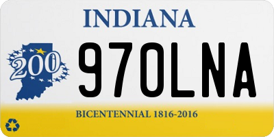 IN license plate 970LNA