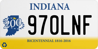 IN license plate 970LNF