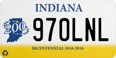 IN license plate 970LNL