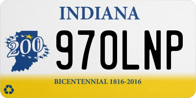 IN license plate 970LNP