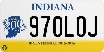 IN license plate 970LOJ