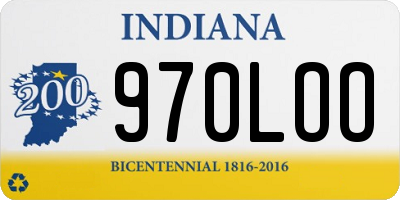 IN license plate 970LOO