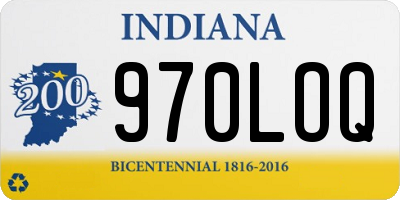 IN license plate 970LOQ