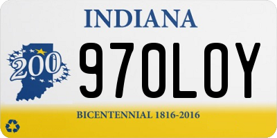IN license plate 970LOY