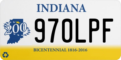 IN license plate 970LPF