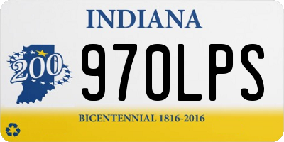 IN license plate 970LPS