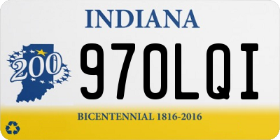 IN license plate 970LQI