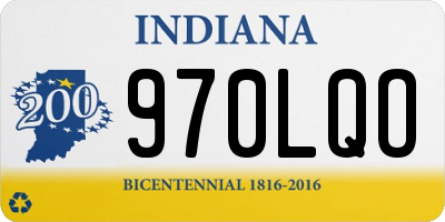 IN license plate 970LQO