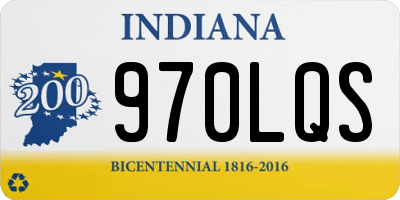 IN license plate 970LQS