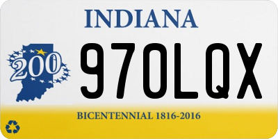 IN license plate 970LQX