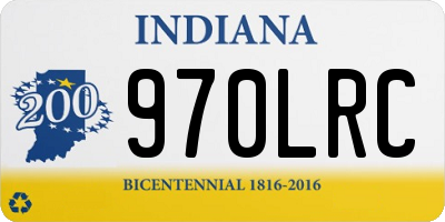 IN license plate 970LRC