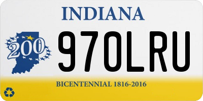 IN license plate 970LRU