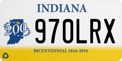 IN license plate 970LRX