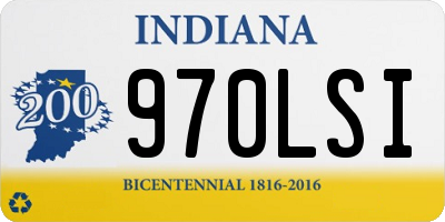 IN license plate 970LSI