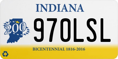 IN license plate 970LSL
