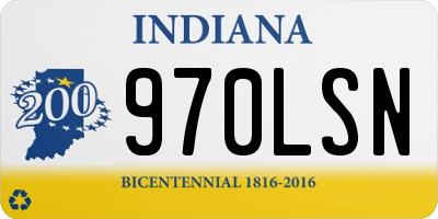 IN license plate 970LSN