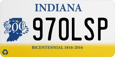 IN license plate 970LSP