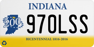 IN license plate 970LSS