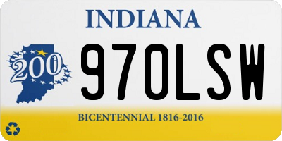 IN license plate 970LSW