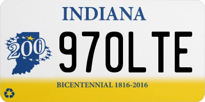 IN license plate 970LTE