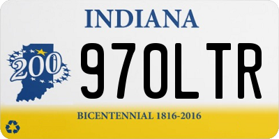 IN license plate 970LTR