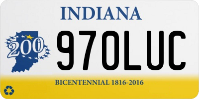 IN license plate 970LUC