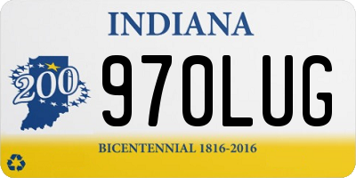 IN license plate 970LUG