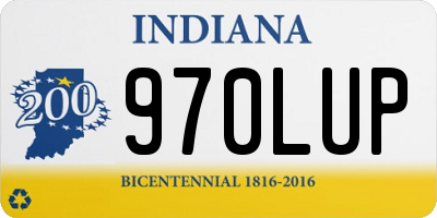 IN license plate 970LUP