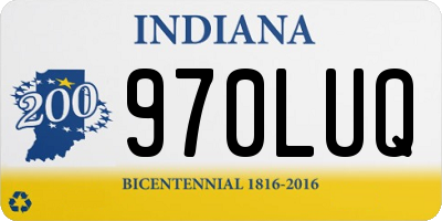 IN license plate 970LUQ