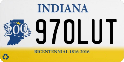 IN license plate 970LUT