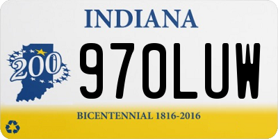 IN license plate 970LUW