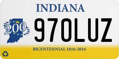 IN license plate 970LUZ