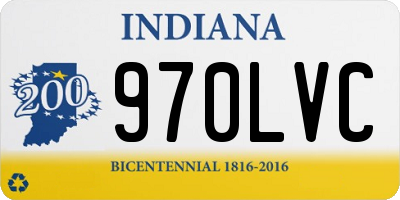 IN license plate 970LVC