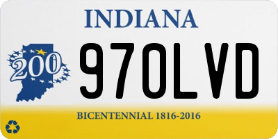 IN license plate 970LVD