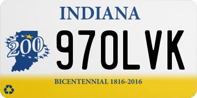 IN license plate 970LVK