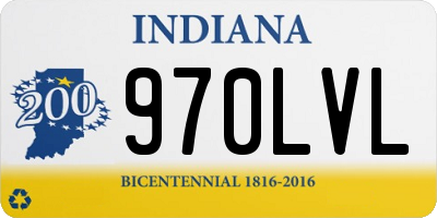 IN license plate 970LVL
