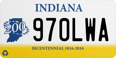 IN license plate 970LWA